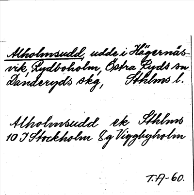 Bild på arkivkortet för arkivposten Alholmsudd