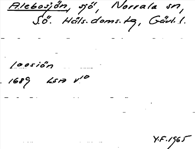 Bild på arkivkortet för arkivposten Alebosjön