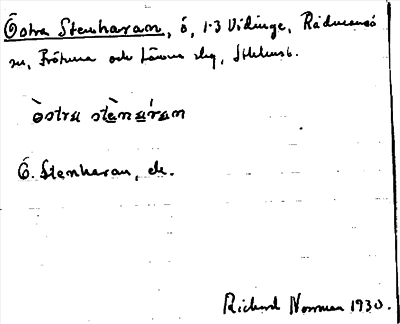 Bild på arkivkortet för arkivposten Östra Stenharan