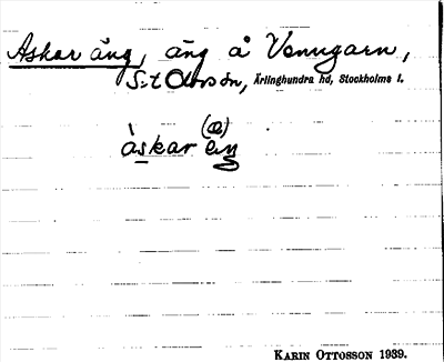 Bild på arkivkortet för arkivposten Askar äng