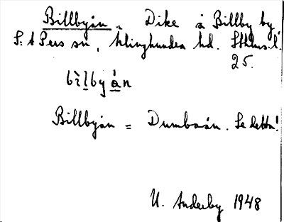 Bild på arkivkortet för arkivposten Billbyån