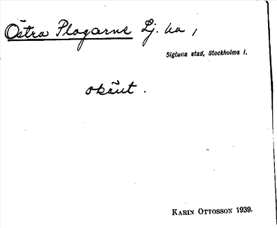 Bild på arkivkortet för arkivposten Östra Plogarna
