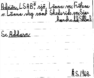 Bild på arkivkortet för arkivposten Adsiön, se Addarn