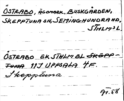 Bild på arkivkortet för arkivposten Östrabo