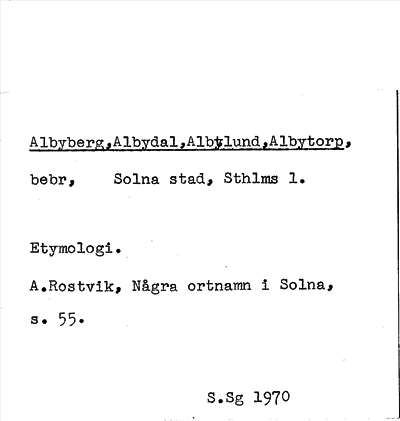 Bild på arkivkortet för arkivposten Albyberg, Albydal, Albylund, Albytorp