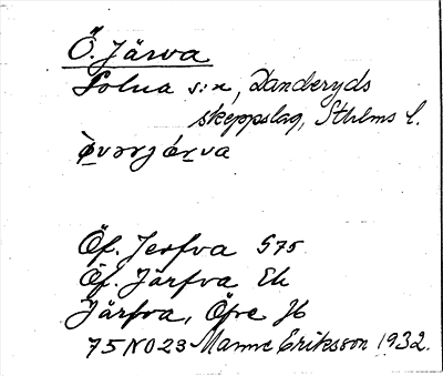 Bild på arkivkortet för arkivposten Över Järva