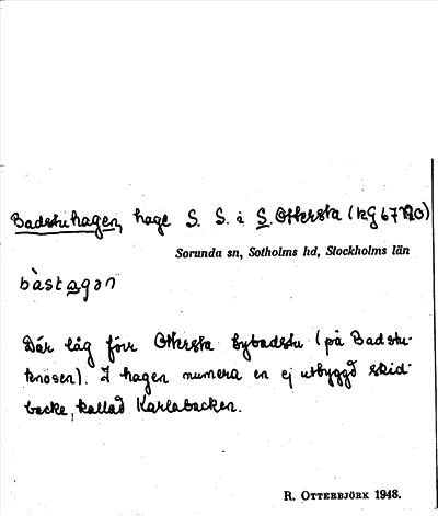 Bild på arkivkortet för arkivposten Badstuhagen