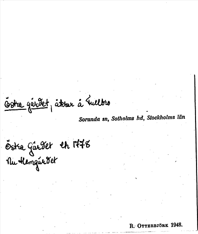 Bild på arkivkortet för arkivposten Östra gärdet