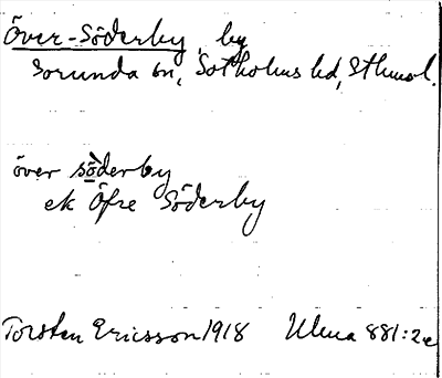 Bild på arkivkortet för arkivposten Över-Söderby