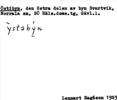 Bild på arkivkortet för arkivposten Östibyn