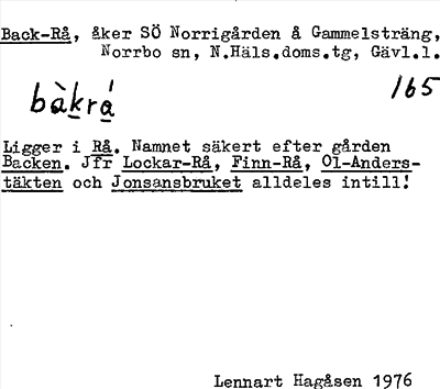 Bild på arkivkortet för arkivposten Back-Rå