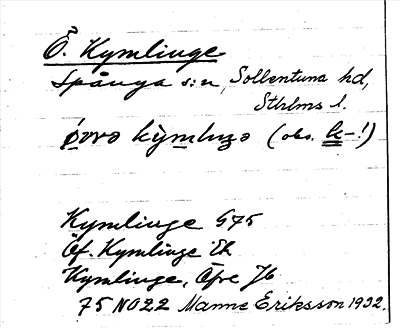 Bild på arkivkortet för arkivposten Övre Kymlinge