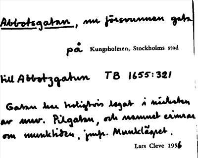 Bild på arkivkortet för arkivposten Abbotsgatan