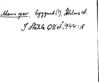 Bild på arkivkortet för arkivposten Adams grav