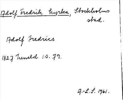 Bild på arkivkortet för arkivposten Adolf Fredrik kyrka