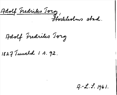 Bild på arkivkortet för arkivposten Adolf Fredriks Torg