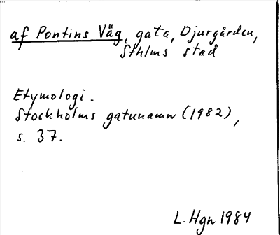 Bild på arkivkortet för arkivposten af Pontins Väg
