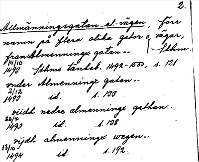 Bild på arkivkortet för arkivposten Allmänningsgatan el. -vägen