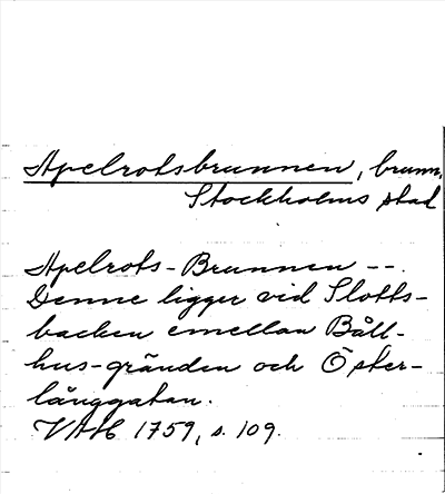 Bild på arkivkortet för arkivposten Apelrotsbrunnen