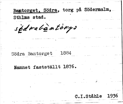 Bild på arkivkortet för arkivposten Bantorget, Södra