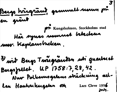 Bild på arkivkortet för arkivposten Bergs tvärgränd