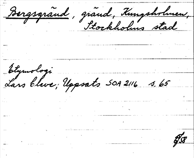 Bild på arkivkortet för arkivposten Bergsgränd