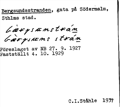 Bild på arkivkortet för arkivposten Bergsundsstranden