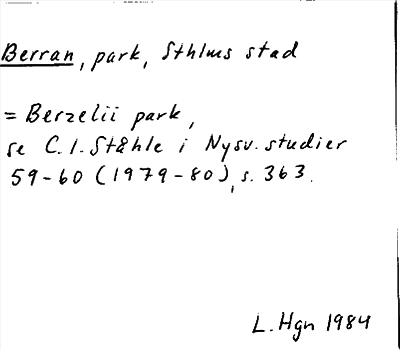 Bild på arkivkortet för arkivposten Berran = Berzelii park