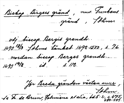 Bild på arkivkortet för arkivposten Biskops Birgers gränd
