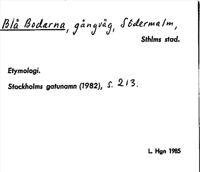 Bild på arkivkortet för arkivposten Blå Bodarna