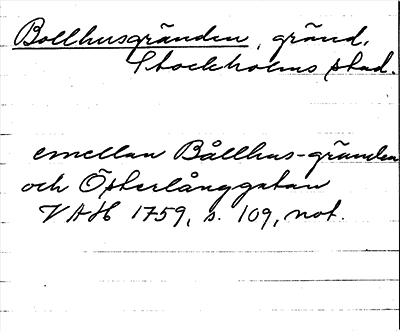 Bild på arkivkortet för arkivposten Bollhusgränden