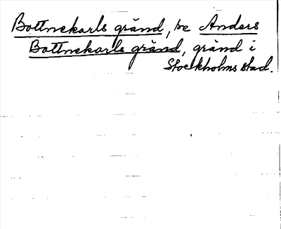 Bild på arkivkortet för arkivposten Bottnekarls gränd, se Anders Bottnekarls gränd