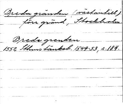 Bild på arkivkortet för arkivposten Breda gränden (västantill)