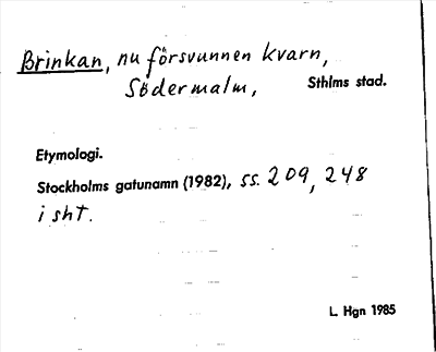 Bild på arkivkortet för arkivposten Brinkan