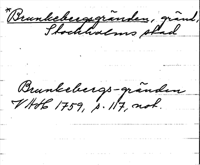 Bild på arkivkortet för arkivposten *Brunkebergsgränden