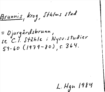 Bild på arkivkortet för arkivposten Brunnis = Djurgårdsbrunn