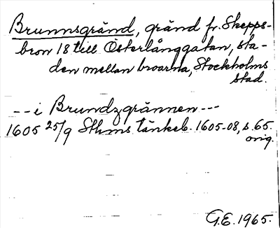 Bild på arkivkortet för arkivposten Brunnsgränd