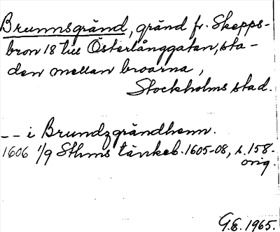 Bild på arkivkortet för arkivposten Brunnsgränd