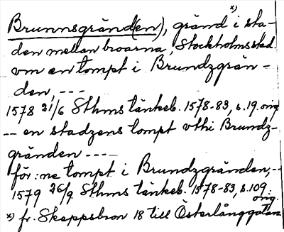 Bild på arkivkortet för arkivposten Brunnsgränd(en)
