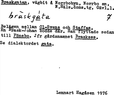 Bild på arkivkortet för arkivposten Braskgatan
