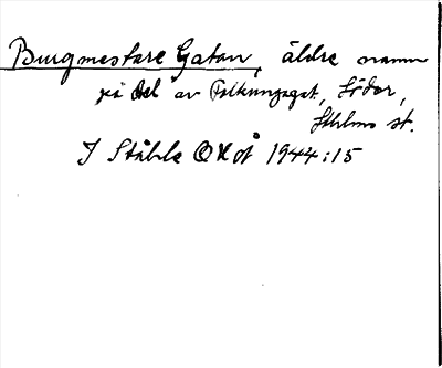Bild på arkivkortet för arkivposten Burgmestare Gatan
