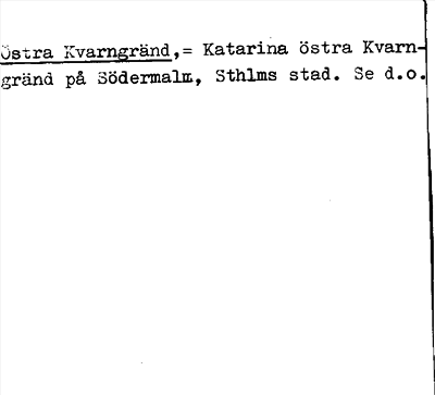 Bild på arkivkortet för arkivposten Östra Kvarngränd