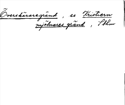 Bild på arkivkortet för arkivposten Överskäraregränd, se Kristiern mjölnares gränd