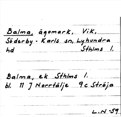 Bild på arkivkortet för arkivposten Balma
