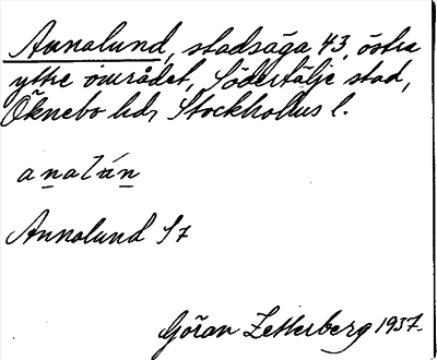 Bild på arkivkortet för arkivposten Annalund