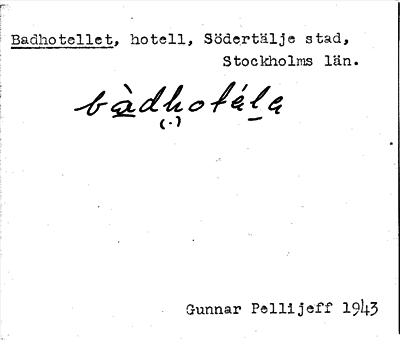 Bild på arkivkortet för arkivposten Badhotellet