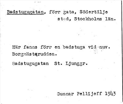 Bild på arkivkortet för arkivposten Badstugugatan