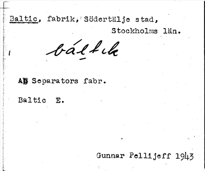 Bild på arkivkortet för arkivposten Baltic