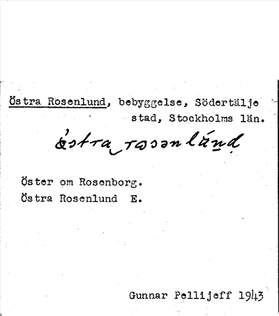 Bild på arkivkortet för arkivposten Östra Rosenlund
