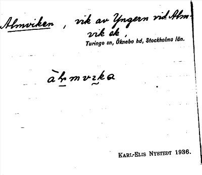 Bild på arkivkortet för arkivposten Almviken